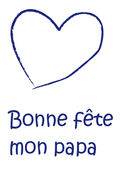 Bonne f&ecirc;te mon papa en forme de c&oelig;ur